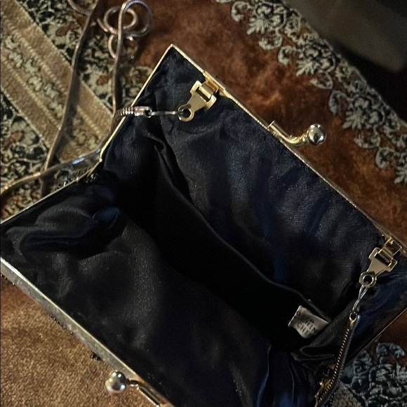 Stylish Black Beaded Evening Bag - Picture 3 of 4